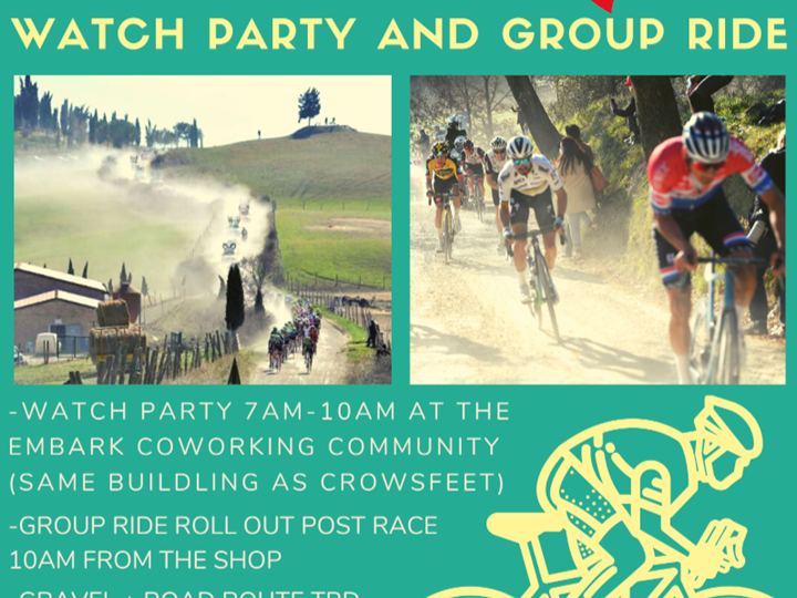 Strade Bianche Watch Party & Group Ride
